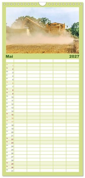 Produktbild: Familienplaner 2027 - Giganten der Ernte mit 5 Spalten (Wandkalender, 21 x 45 cm) CALVENDO