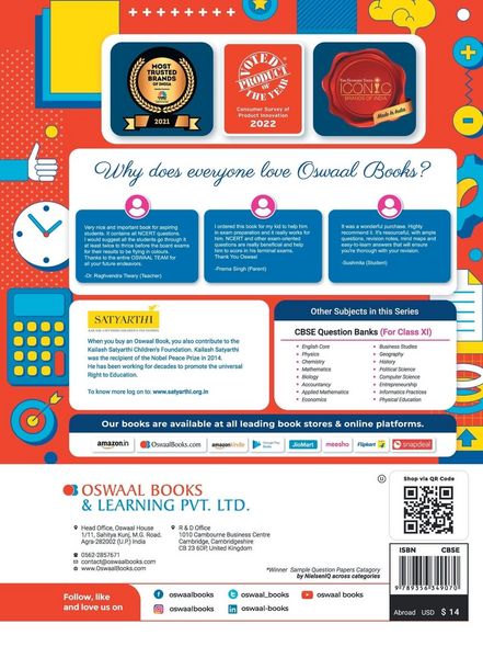 Produktbild: Oswaal CBSE Chapterwise & Topicwise Question Bank Class 11 Hindi Core Book (For 2023-24 Exam)