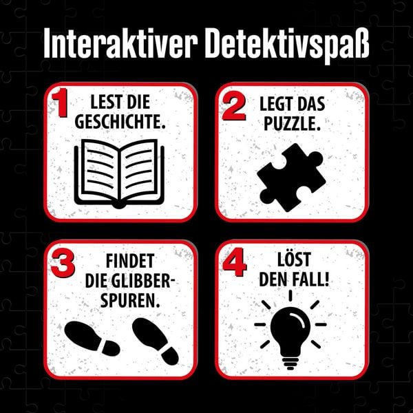 Produktbild: Krimipuzzle Die drei ??? Kids Vorsicht, Glibberfalle!
