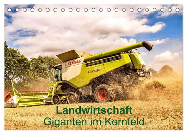 Produktbild: Landwirtschaft - Giganten im Kornfeld (Tischkalender 2026 DIN A5 quer), CALVENDO Monatskalender