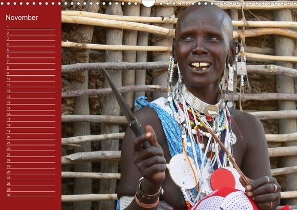 Produktbild: Faszination Afrika: Massai Geburtstagskalender (Wandkalender immerw&auml;hrend DIN A4 quer)