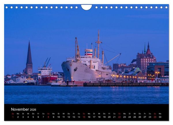 Produktbild: Unterwegs in der Hansestadt Rostock (Wandkalender 2026 DIN A4 quer), CALVENDO Monatskalender