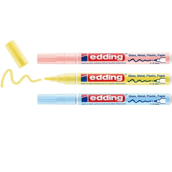 Produktbild: Edding Glanzlackmarker 751 Pastell 3er Set
