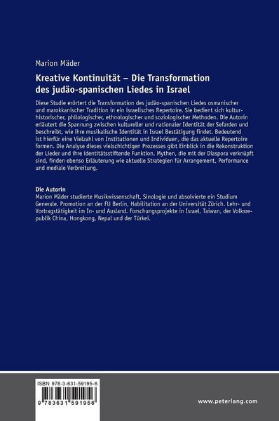 Produktbild: Kreative Kontinuit&auml;t &ndash; Die Transformation des jud&auml;o-spanischen Liedes in Israel