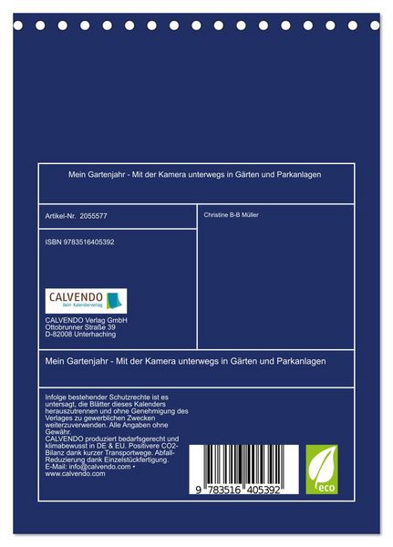 Produktbild: Mein Gartenjahr - Mit der Kamera unterwegs in G&auml;rten und Parkanlagen (Tischkalender 2026 DIN A5 hoch), CALVENDO Monatskalender