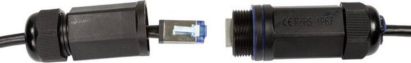 Produktbild: LogiLink CQ7093S RJ45 Patchkabel CAT 6a S/FTP 10.00 m Schwarz Geschirmt, UV-Best&auml;ndig, &Ouml;lbest&auml;ndig 1 St.