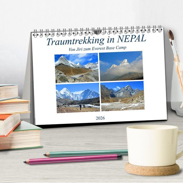 Produktbild: Traumtrekking in NEPAL (Tischkalender 2026 DIN A5 quer), CALVENDO Monatskalender