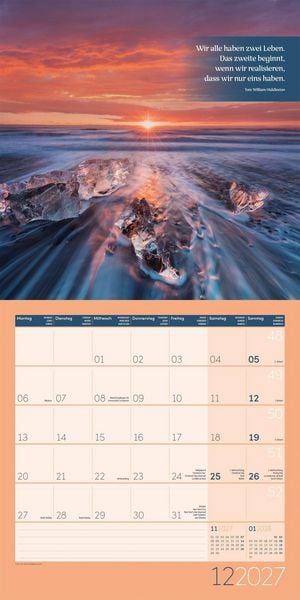 Produktbild: Momente f&uuml;r Dich Kalender 2027 - 30x30 - Art12
