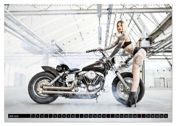 Produktbild: Motorr&auml;der & Sexy Girls (hochwertiger Premium Wandkalender 2026 DIN A2 quer), Kunstdruck in Hochglanz