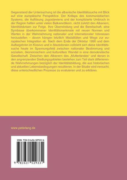 Produktbild: Albanische Identit&auml;tssuche im Spannungsfeld zwischen nationaler Eigenstaatlichkeit und europ&auml;ischer Integration