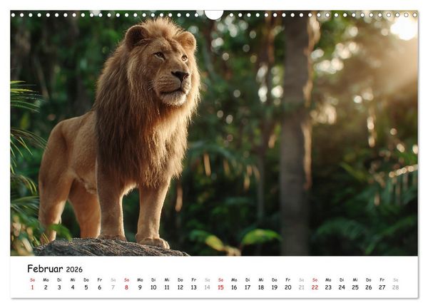 Produktbild: L&ouml;wen - Majest&auml;t der Wildnis (Wandkalender 2026 DIN A3 quer), CALVENDO Monatskalender