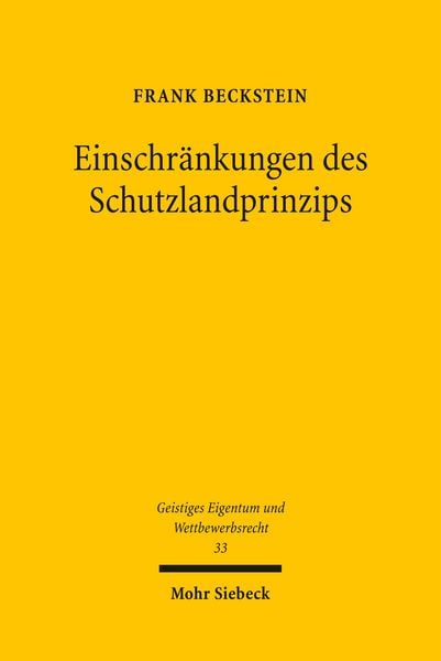 Produktbild: Einschr&auml;nkungen des Schutzlandprinzips