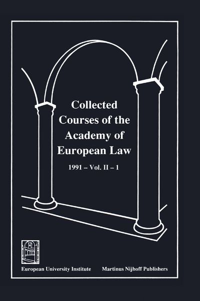 Produktbild: Collected Courses of the Academy of European Law 1991 Vol. II - 1
