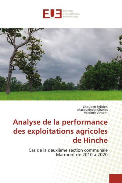 Produktbild: Analyse de la performance des exploitations agricoles de Hinche