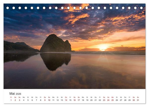 Produktbild: Neuseeland Trauminsel im S&uuml;dpazifik (Tischkalender 2026 DIN A5 quer), CALVENDO Monatskalender
