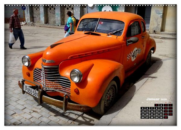 Produktbild: Chevy 1940-1941 - Mit 80 plus unterwegs in Kuba (hochwertiger Premium Wandkalender 2026 DIN A2 quer), Kunstdruck in Hochglanz