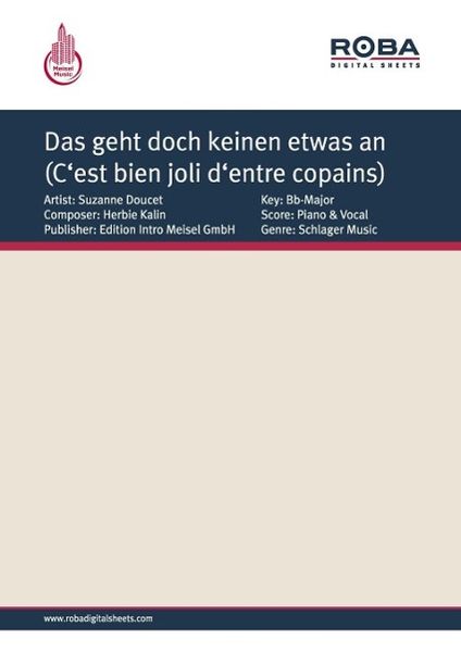 Produktbild: Das geht doch keinen etwas an (C'est bien joli d'entre copains)