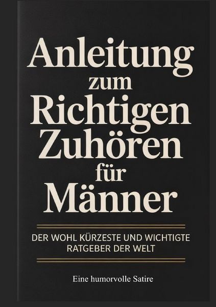 Anleitung zum richtigen Zuhören für Männer, Taschenbuch von Dirk Mätzke, Epubli, 9783565252152