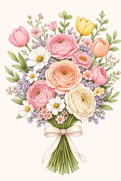 Produktbild: Blumenstr&auml;u&szlig;e &ndash; Blumen Malbuch f&uuml;r Erwachsene mit 50 sch&ouml;nen Ausmalbildern