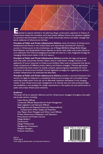 Produktbild: Principles of Public and Private Infrastructure Delivery