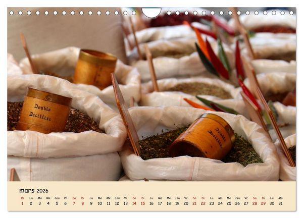 Produktbild: Aux march&eacute;s en France (Calendrier mural 2026 DIN A4 vertical), CALVENDO calendrier mensuel