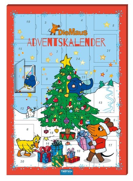 TRÖTSCH - Magnet-Adventskalender 'Die Maus' | Weihnachtskalender mit 24 tollen Magneten