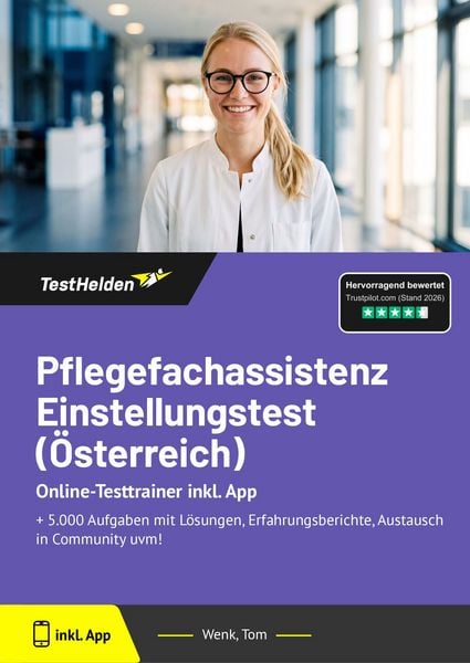 Produktbild: Pflegefachassistenz Einstellungstest (&Ouml;sterreich): Online-Testtrainer inkl. App