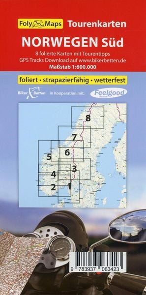 Produktbild: Tourenkarten Set Norwegen S&uuml;d (FolyMaps)