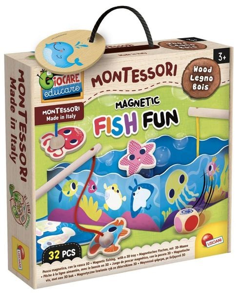 Montessori Holz-Lernspielzeug - Fish Fun (Angelspiel)