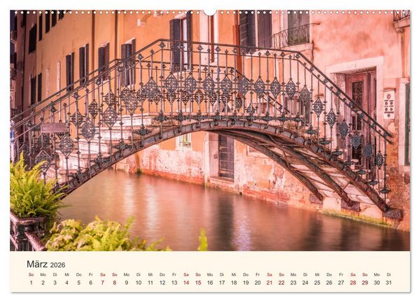 Produktbild: Venedig bei Tag und Nacht (hochwertiger Premium Wandkalender 2026 DIN A2 quer), Kunstdruck in Hochglanz
