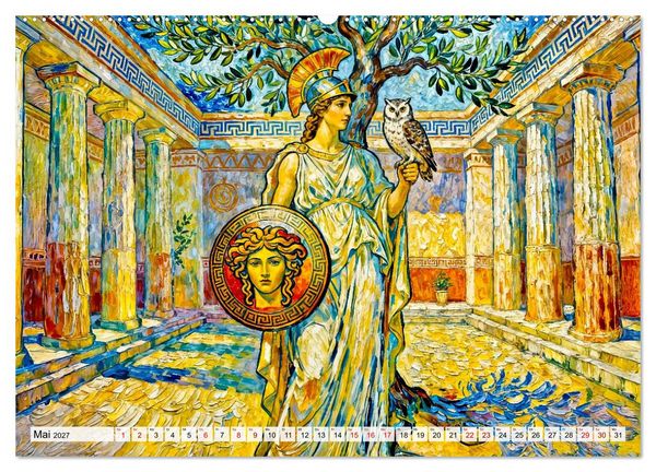 Produktbild: Die G&ouml;tter des Olymps - Die G&ouml;tter der Antike in epischen Bildern (hochwertiger Premium Wandkalender 2027 DIN A2 quer), Kunstdruck in Hochglanz