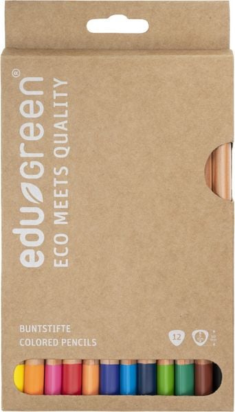 Produktbild: eduGREEN&reg; Dreikant Buntstifte, 12er Set