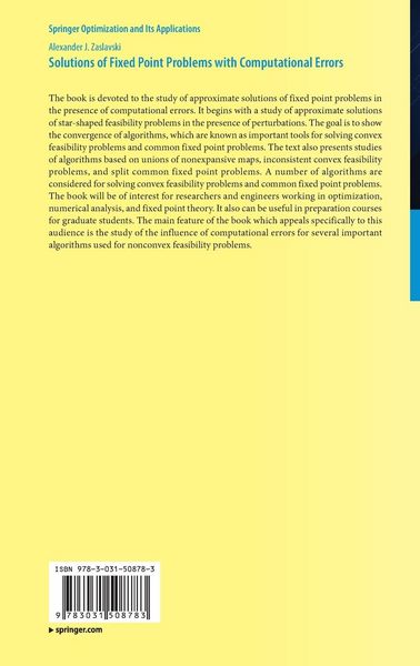 Produktbild: Solutions of Fixed Point Problems with Computational Errors