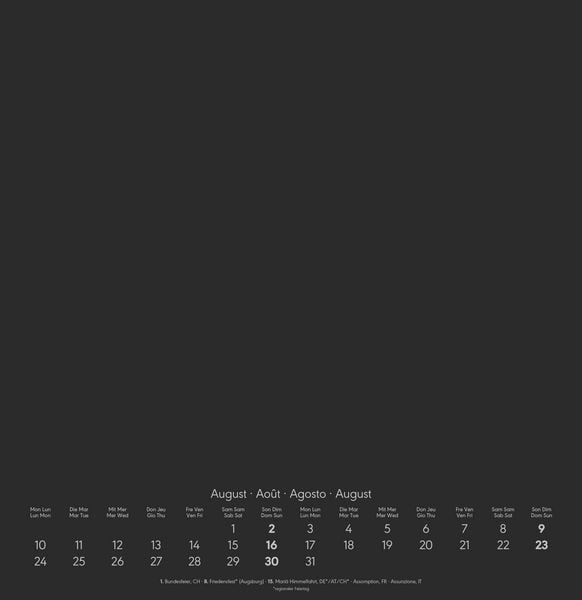 Produktbild: Kreativ-Kalender schwarz 2026 - 32 x 33 - Foto, Malen, Basteln - datiert - Kreativkalender - Foto-Kalender - Alpha Edition