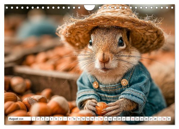 Produktbild: Eichh&ouml;rnchen - Die lustigen Tiere und ihre Berufe im Wald (Wandkalender 2026 DIN A4 quer), CALVENDO Monatskalender