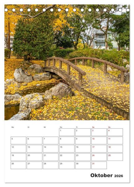 Produktbild: Herbst im japanischen Garten (Tischkalender 2026 DIN A5 hoch), CALVENDO Monatskalender