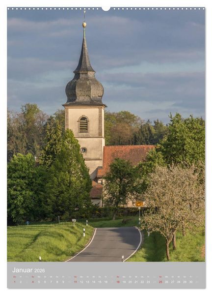 Produktbild: Kirchent&uuml;rme in Franken (hochwertiger Premium Wandkalender 2026 DIN A2 hoch), Kunstdruck in Hochglanz