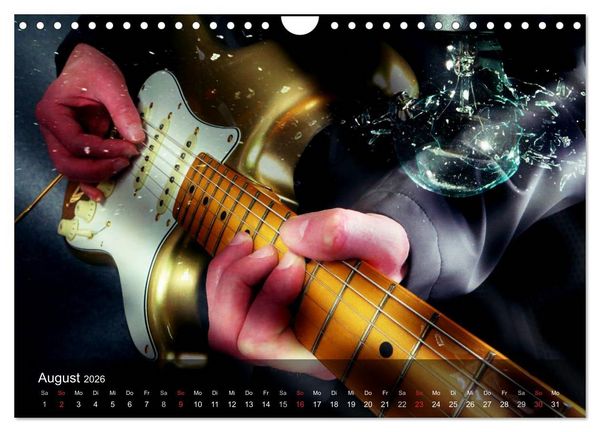 Produktbild: Rockgitarren Power (Wandkalender 2026 DIN A4 quer), CALVENDO Monatskalender