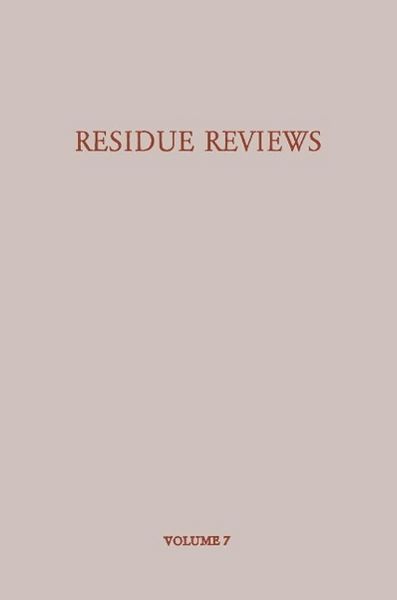 Produktbild: Residue Reviews/R&uuml;ckstands-Berichte
