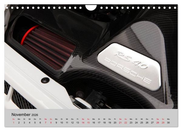 Produktbild: Porsche GT3RS 4,0 (Wandkalender 2026 DIN A4 quer), CALVENDO Monatskalender