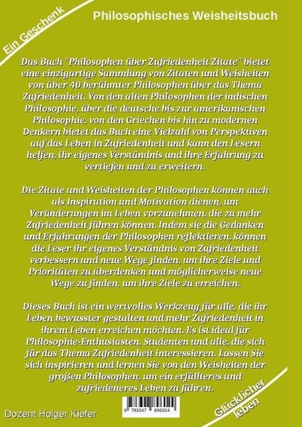 Produktbild: Philosophen &uuml;ber Zufriedenheit - Zitate