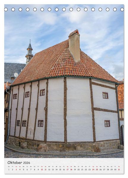 Produktbild: Quedlinburg - Welterbestadt und Tor zum Harz (Tischkalender 2026 DIN A5 hoch), CALVENDO Monatskalender