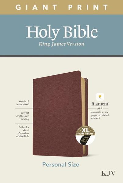 Produktbild: KJV Personal Size Giant Print Bible, Filament Enabled Edition (Genuine Leather, Burgundy, Indexed)