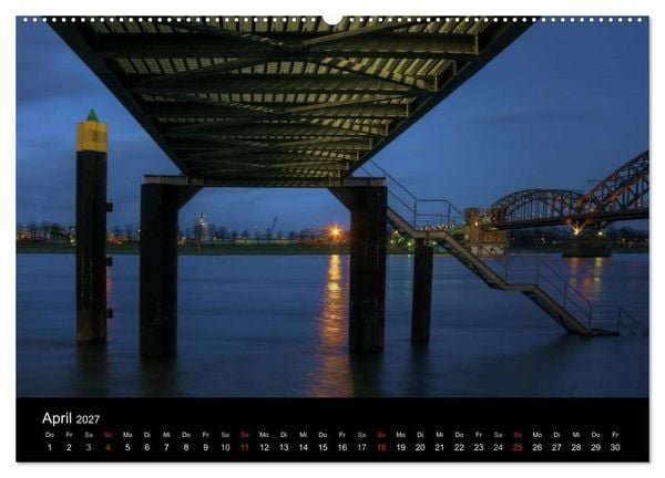 Produktbild: K&ouml;ln bei Nacht (hochwertiger Premium Wandkalender 2027 DIN A2 quer), Kunstdruck in Hochglanz
