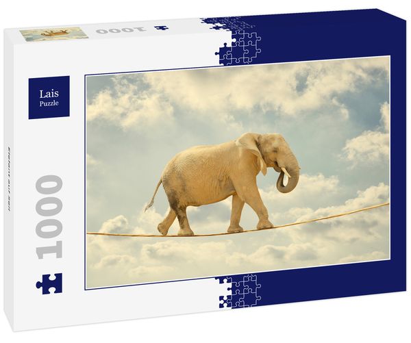 Lais Puzzle 'Elefant Schwarz Weiß' – 1000 Teile, Motivstarke Tierfotografie