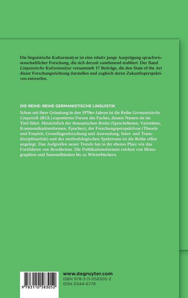 Produktbild: Linguistische Kulturanalyse