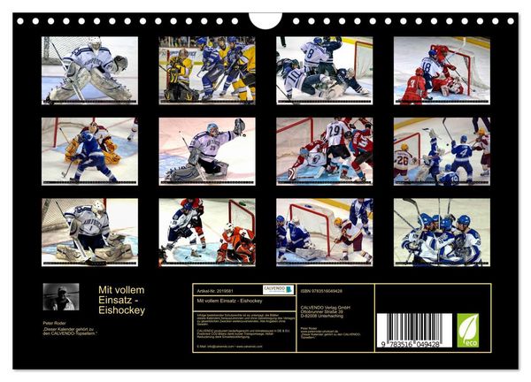 Produktbild: Mit vollem Einsatz - Eishockey (Wandkalender 2026 DIN A4 quer), CALVENDO Monatskalender