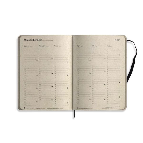 Produktbild: matabooks &ndash; A5 Kalender Samaya 2027 Farbe: Pond Green (DE/EN)