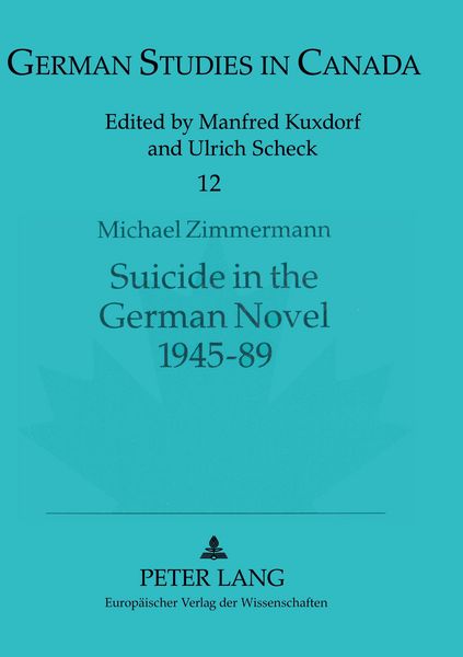 Produktbild: Suicide in the German Novel 1945-89