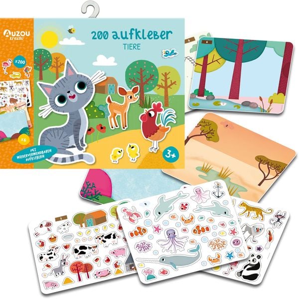 Produktbild: 200 Aufkleber - Tiere